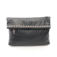 【二手】Chrome Hearts CHROME HEARTS 第二款手拿包 金字塔鉚釘皮革手拿包 男士二手 B