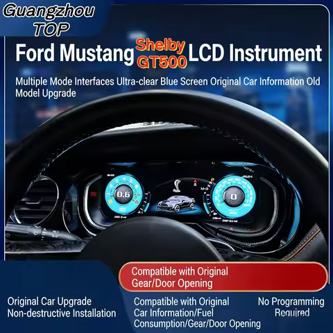 LCD Instrument Panel Car Digital Cluster carplay For Ford Mustang Shelby GT 500 2006-2016 Dashboard 