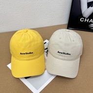 Korean Version Street Wear ACNE STUDIOS Embroidered Letter Soft Top Cap Female 2025 New Style Casual