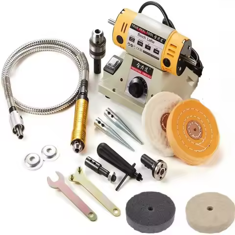 350W Adjustable Speed Bench Grinder Polishing Machine For DIY Woodworking Jade Jewelry Dental Bench 