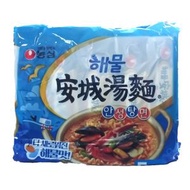 整箱韓國農心安城湯麵泡面拉麵海鮮湯麵速食速食麵湯麵125g*40袋海鮮味安城湯麵112g*40袋