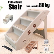 Cat Ladder Pet Stairs Folding Dog Cat Animal Step Ramp Ladder Foldable Plastic Portable for Tall Bed