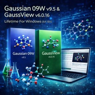 Gaussian 09W v9.5 + GaussView v6.0.16 Lifetime For Windows Computational Chemistry Software (64-Bit)