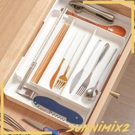 [Sunnimix2] Retractable Drawer Organizer Drawer Organizer Bin Kitchen Storage Box Drawer Dividers Organizer for Flatware Study Room Shelf