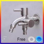 304 3 Ways High Quality Multipurpose Faucet Stainless Steel Double Washing Machine Pool 2 way water 