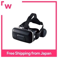 Elecom VR Goggles VR ชุดหูฟังหูฟังสำหรับสมาร์ทโฟนแว่นตาใช้งานร่วมกับ Eye Width ปรับโฟกัสได้4.8-7นิ้ว iPhone Android Compatible 3D Aspherical Optical Lens Youtube Video ฯลฯ VRG-EH03BK สีดำ