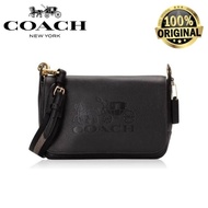 (100% Original) COACH Bag 72703 Jess Messenger Leather Crossbody Bag -Black