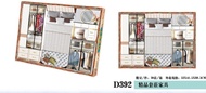 Paper made Bedroom furniture set including bed wardrobe dressing table mirror for ancestor worship d