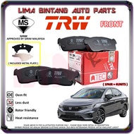 Honda City GN2 T00 Front Brake Pads , Disc Brake Pad TRW *Original* 2020-2023