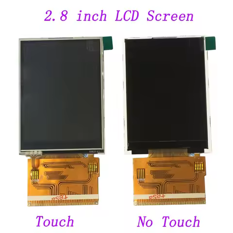 2.8 / 3.2 Inch TFT LCD Color Screen 240X320 Display Touch 37PIN Soldering 1.0mm Ultra Wide MCU 8 / 1