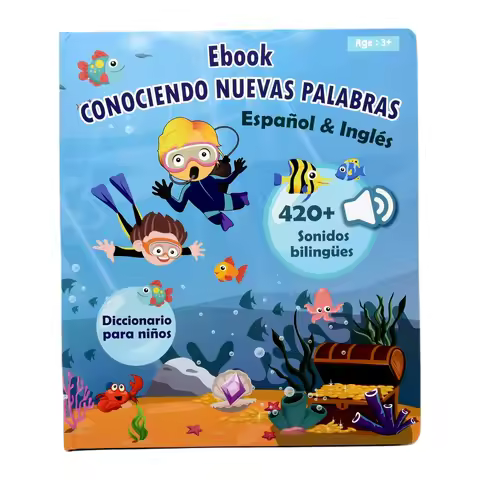 Montessori Spanish English Language Learning Machine Electronic Reading Books Toddler Baby Education