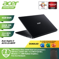 Acer Aspire 3 A315-23-R9TP Laptop NX.HVTSM.00E Black 15.6IN FHD Athlon 3050U 4GB Ram 256GB SSD Win11