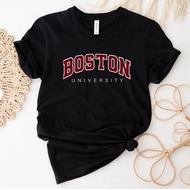 Men's cotton T-shirt Boston University T Shirt Boston Graphic T Shirts Varsity College University Ts