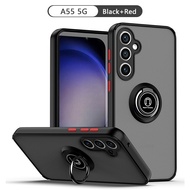 Samsung A16เคส A06 A36 A26 A56 5G 4G LTE เคสแข็งอะคริลิคขาตั้งกันกระแทกรองรับแม่เหล็กยึดโทรศัพท์รถยน