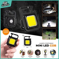 Senter Mini Multifungsi Led COB Keychain Light USB Charger Portable Lampu Gantungan Kunci Motor Mobi