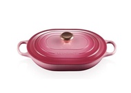 Le Creuset กระทะเหล็กหล่อฝรั่งเศส กระทะรูปไข่ 31 ซม. สุขภาพ หม้อสตูว์ฝรั่งเศส กระทะเหล็กหล่อขนาดใหญ่