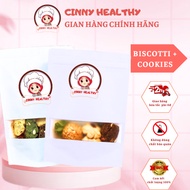 Combo HEALTHY 1 CINNY FOOD - 500G mix BISCOTTI + 500GR Whole Bran COOKIES Without Sugar
