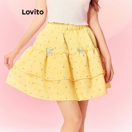 Cute Polka Dot Bow Tiered Layer Skirt for Women L117AD547