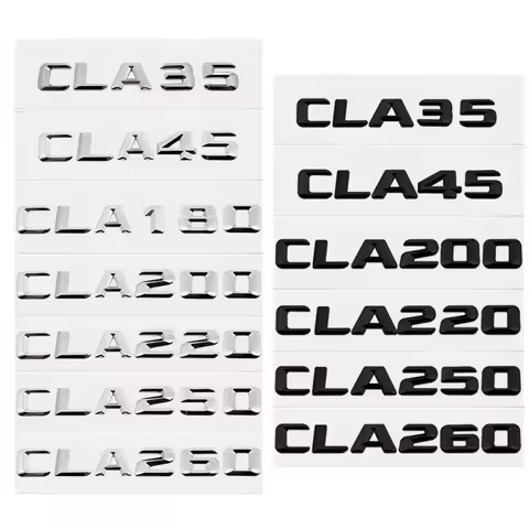 3D Car Rear Truck Sticker Emblem Tail Box Letter Badge Decal for Mercedes Benz CLA35 CLA45 CLA180 CL