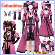 THE FREAK CIRCUS ANGEL Costume COLUMBINA Cosplay Costume Pink Suit Jester Carnival Outfit