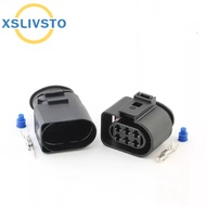 1 set 6 Pin 3.5mm female male Plug LSU 4.2 Waterproof Oxygen Sensor Connector For VW AUDI PASSAT 1J0