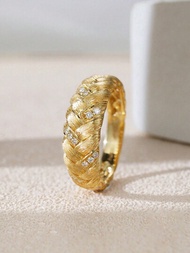 1個獨特時尚戒指,女士珠寶首飾,s925 純銀復古奢華單戒指,適用於女孩約會晚禮服裝扮禮物