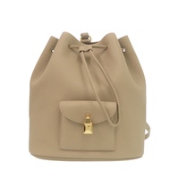 近全新 Loro Piana Extra 抽繩雙肩包，米色皮革，日用背包，1443 [二手] Loro Piana