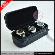 PREMIUM New PREMIUM 3-Slot Travel Watch Box - 3-Slot Watch Case