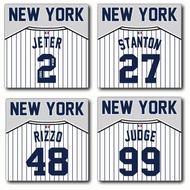 Yankee Gifts for Men, Non Yankee Coasters Set, 4 Pack Ceramic New York NY Baseball Coasters for Drin