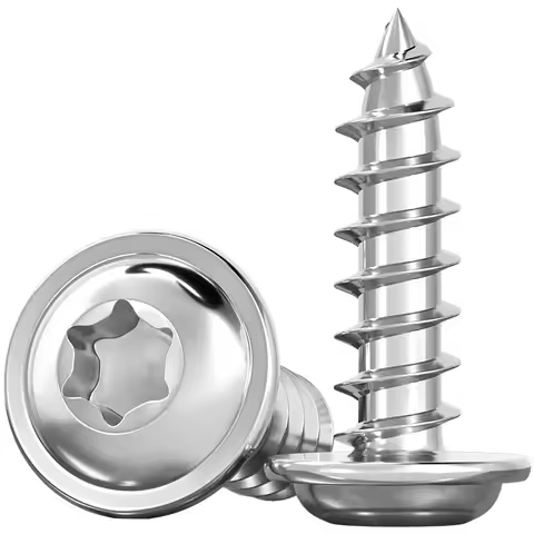PWA 304 Stainless Steel Pan Round Head Plus-Blossom Six-Lobe Torx with Washer Cushion Self-Tapping W