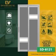 Slide and swing toilet door asstl-06