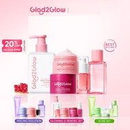 [Glad2 Glow Official] 5In1 Brightening Cleansing Repair Acne Set Cleanser/Toner/Serum/Moisturizer/Re