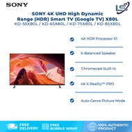 SONY 55"/65"/75"/85" 4K UHD High Dynamic Range (HDR) Smart TV | X80L TV Series | 4K HDR Processor X1