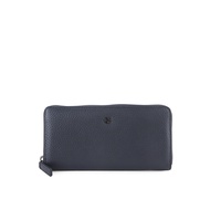 OBERMAIN RFID Long Zip Wallet / Leather / Navy / OBW319G2
