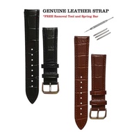 Black/ Brown Genuine Leather Watch Strap 14/ 16/ 18/ 20/ 22/ 24mm FREE Removal Tool and Spring Bars