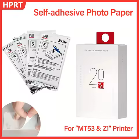 Original HPRT Photo Printer Paper With Adhesive Backing 2x3 Inch Color Self-adhesive Paper Photo Pap