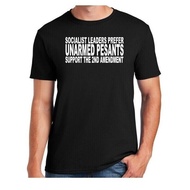 Socialst Leaders Prefer Unarmed - T-Shirt Pro Tops Casual Streetwear Second Amendment Ar15 1776 2A