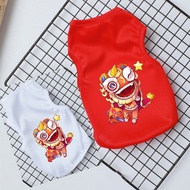 CNY SHIRT FOR CATS, SHIRT CNY FOR DOGS IN COOL COTTON FABRIC, CAT SHIRT CNY, DOG SHIRT CNY