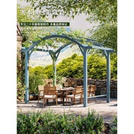 Taman Luaran Anti-Kakisan Kayu Anggur Trellis Vila Astaka Bangsal Hujan Hiasan Gazebo Louvered Taman