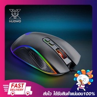 เมาส์เกมมิ่ง ปรับมาโคร Nubwo Gaming Mouse Ergonomic Design RGB รุ่น NM-102M Black รับประกันสินค้า 1ป