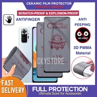 Ip 14 /14 Pro / 14 Pro Max / 14 Plus / 15 / 15 Pro Max / 15 Plus Privacy Matte Ceramic Soft Screen P