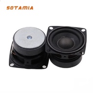SOTAMIA 2Pcs 52MM Audio Full Frequency Speaker Square 4Ohm 5W Loudspeaker External Magnetic PU Side 