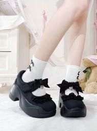 地雷系 黑色厚底鞋 暴走鞋