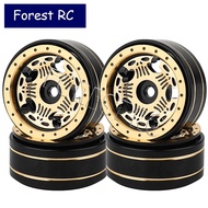 1.0" Brass Black Coating 1:24 Beadlock Wheels Hub Rims for 1/24 Axial AX24 SCX24 C10 Chevrolet 1/18 TRX4m RC Crawler Car Upgrade Parts