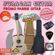 gitar akustik Yamaha jumbo tanam besi