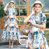 LAZIMA DRESS. Mat:Viscose. P.dress 115. LD.115. BusuiTali Pinggang. ORY Berlabel