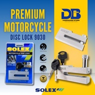 DB 100% Original Solex Premium 9030 Heavy-Duty Motorcycle Disc Lock Kunci Motor Disk