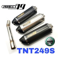 Project79 Exhaust Benelli TnT 249S Ekzos Slip on Tabung Muffler Stainless Steel Project 79 TNT249 TN