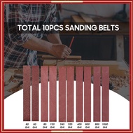 KKnoon 30 x 380mm Sanding Belts (1.18x14.96 inch) 10Pcs (60/60/80/120/240/320/400/600/800/1000 Grits