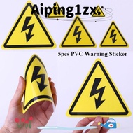 NG1ZX 5pcs Warning Sticker, Accessories Yellow Adhesive Labels, High Quality 3.6/5/8/10/15cm Danger 